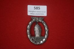 Third Reich Gau Münsterland Gau Rally badge, Gautag 28 Okt. 1934. Shield-form badge featuring helmet