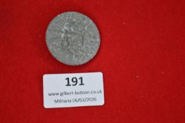 German commemorative badge, circular, showing an eagle motif to the obverse. Reverse plain with