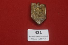 Fest der Jugend, 24. Juni 1933 badge, bronze example with eagle and flame motif and swastika to