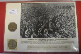 A mounted Third Reich–period propaganda display, comprising a large printed photograph titled Die