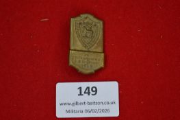 German club or association badge, shield-shaped, bearing a central heraldic device and dated 1929,