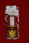 United States Army Distinguished Service Medal, gilt and enamel example dated MCMXVIII, on ribbon,