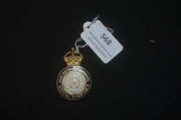 West Riding of Yorkshire Special Constable enamel badge, gilt crowned example with blue enamel