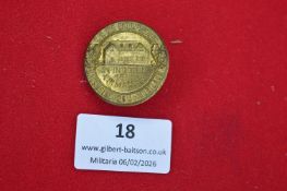 German Pfingsten Pirmasens commemorative badge, circular gilt-brass example dated 1931, depicting