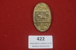 Poeler Jubiläums-Schießen badge, dated 6.–8. Juni 1925, decorative oval form with central shooting