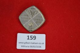 German Weimar-era excursion or association badge, diamond-shaped, divided into four panels and