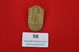 German motoring club badge, shield-shaped with standing female allegorical figure, inscribed “Auto-