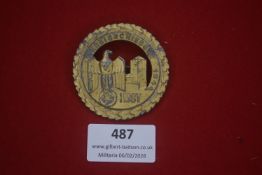 German Third Reich shooting badge, titled “Kreisschiessen 1944 – Imst”, gilt metal openwork wreath