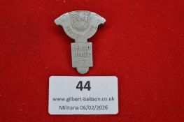 German Bergedorf Heimatwoche commemorative badge, aluminium example with town arms above inscription