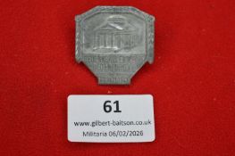 German commemorative badge for the Gedenkfeierweihe Oldenburg i.O., dated 25 September 1921. White