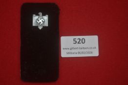 German Third Reich political armband eagle badge, die-struck alloy eagle clutching wreath with