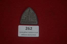 76. Feldbergfest, 16.6.1929. Triangular Weimar-period hiking/festival badge, likely associated