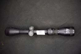 Webley 3–9×40 rifle scope, waterproof, adjustable, marked AJ Korea.