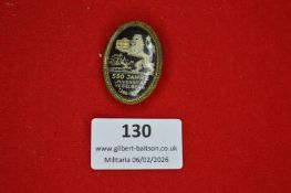 German university commemorative badge, oval enamelled issue depicting lion holding book inscribed “