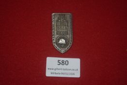 Third Reich Gau Münsterland Gau Rally badge, Gau Bocholt 1937. Shield-form badge featuring helmet