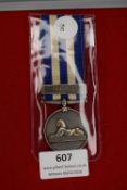 British military campaign medal known as the Egypt Medal, issued between 1882 and 1889 for service