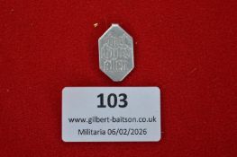 German association or membership badge, small octagonal aluminium issue with raised Gothic script