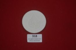 A German Red Cross (DDR) plastic donation box lid or container top, embossed “Deutsches Rotes