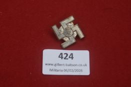 Third Reich Deutsches Jungvolk (DJ) proficiency badge, enamelled swastika with central “DJ” monogram