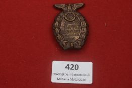 SA Treffen Braunschweig 17./18. Oktober 1931 tinnie, bronze example with eagle and wreath design;