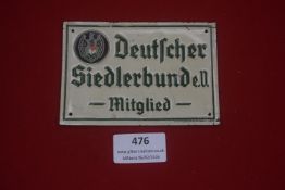 Two German Third Reich period metal membership or identification plaques, including “Deutscher