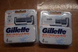 2x Gillette Skin Guard Sensitive Razor Blades 4pk