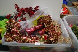 Large Tub of Various Christmas Ornaments