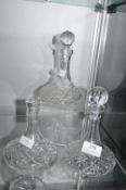 3x Miniature Decanters (one without stopper)