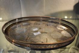 Large Silver Plated Serving Tray