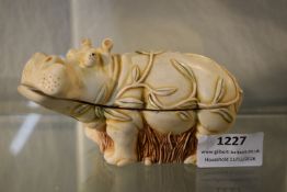 Harmony Kingdom “Straight from the Hip” Hippo Trinket Box