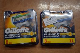 2x Gillette Fusion 5 Pro Glide Power Razor Blades 8pk