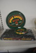Selection of John Smith’s Bar Collectibles Including Drip Tray, Metal Tray, and Ashtray
