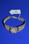 800 Grade Indian Silver Filigree Bracelet ~16.9g