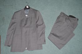 Marks & Spencer Grey Check Wool Suit