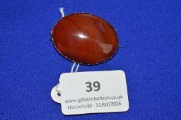 Gold Plated Silver Gemstone Brooch