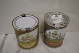*2x 500ml of Treatex Colour Tone Ultra Wood Finish (Oak and Spruce)