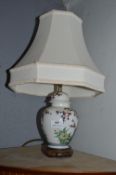 Chinese Style Table Lamp with Cream Shade