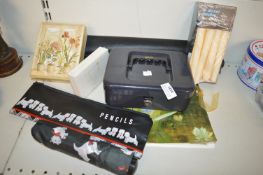 Mixed Lot of Household Goods Including Umbrella, Card Set, Dinner Candles, Pencil Case, etc.