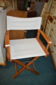 Wood & Canvas Folding Directors Chair