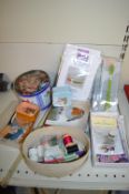 Selection of Haberdashery Items Including Tools, Kits, Beads, Cottons, etc.