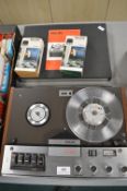 Philips N4308 Four Track Reel-to-Reel Tape Recorder with Microphone
