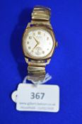 9ct Gold Manual Wristwatch with Gold Plate & Steel Strap