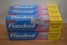 6x 70g Tubes of Fixodent Original Complete Denture Adhesive