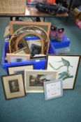 Framed Pictures, Prints and Small Mirror