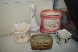 Selection of Porcelain Planters and a Vase