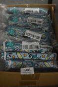 Box of Shark and Surf Themed Collars and Leashes