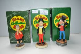 3x Small Robert Harrop Beano and Dandy Collection Resin Figurines - 2x Lord Snooty, and 1x