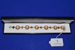 9ct Gold Cameo Bracelet ~11.6g gross