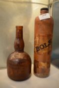 2x Vintage Alcohol Bottles Bols and Grand Marnier
