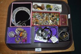 Tray Lot of Assorted Costume Jewellery
